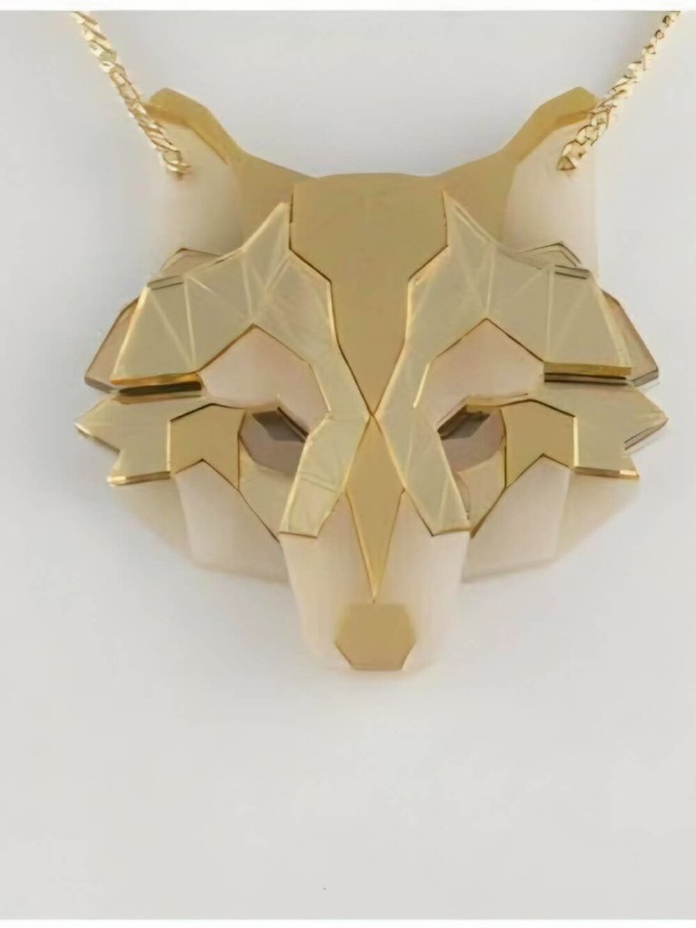 SSTutter Gold Wolf Necklace